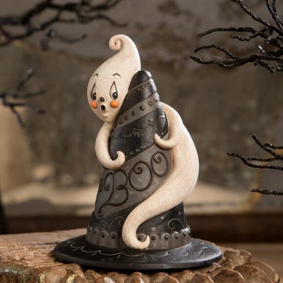 Johanna Parker Bethany Lowe Hugga-Boo Hat Spook Witch Hat Ghost Halloween New - Picture 1 of 11